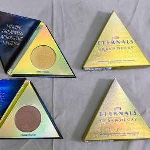 Lot 2 Urban Decay Marvel Eternal Uni-Mind Cuneirune Afterglow Highlighter Powder